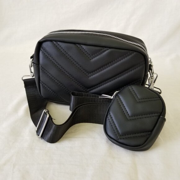 Handbags - NEW! Small Vegan Leather Purse with Detachable Strap and Coin Pouch